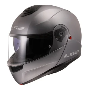 LS2 Strobe 2 casco modulare titanio fronte sinistro