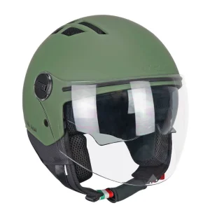 Casco Jet CGM 116A Air Colore Verde Opaco