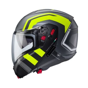 Caberg Horus X Road casco modulare opaco nero giallo lato