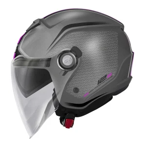 Casco Jet GIVI 12.5B Titanio Opaco Rosa lato sinistro