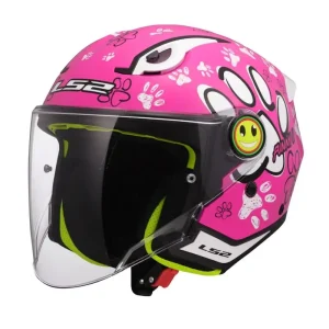 LS2 Funny II Paws Rosa casco bambino