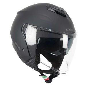Casco Jet per Moto CGM 126A Iper Mono Nero Opaco fronte