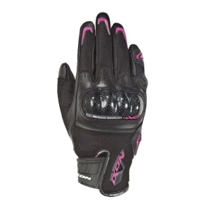 Guanti Moto Per Donna RS Rise Air Ixon Colore Nero Fucsia