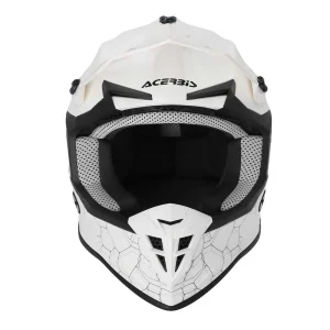 Casco Moto Cross Acerbis Linear colore bianco fronte