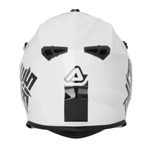 Casco Moto Cross Acerbis Linear colore bianco retro