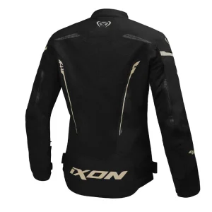 Striker Air nero oro giacca donna da moto Ixon retro