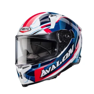 Casco Integrale Moto Caberg Avalon X Optic Colore Bianco Blu Rosso