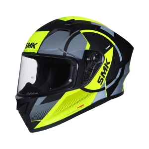 SMK Stellar Faro casco integrale grigio giallo opaco