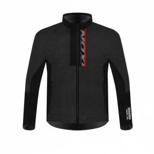 Ostro uomo nero rosso giacca moto Ixon