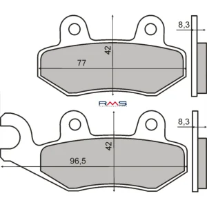 Pastiglie Freno RMS Organiche Peugeot Geopolis 125cc/Satelis 125-250cc