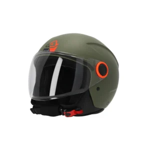 Acerbis Brezza Verde Militare casco moto jet fronte